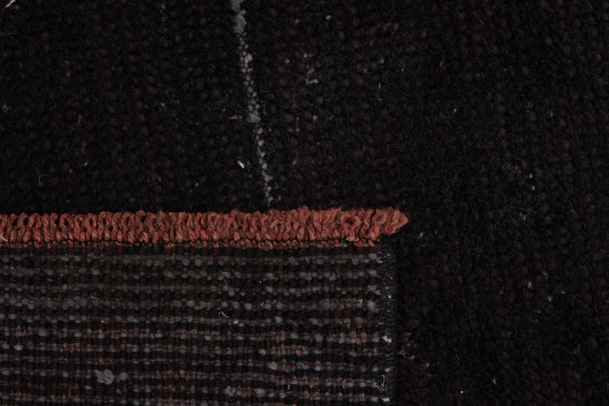 Deitra | Classic Plain Pattern Vintage Wool Rug | Kuden Rugs