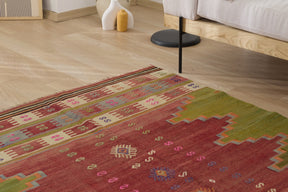 Destiney: A unique Turkish carpet with vibrant red hues. | Kuden Rugs