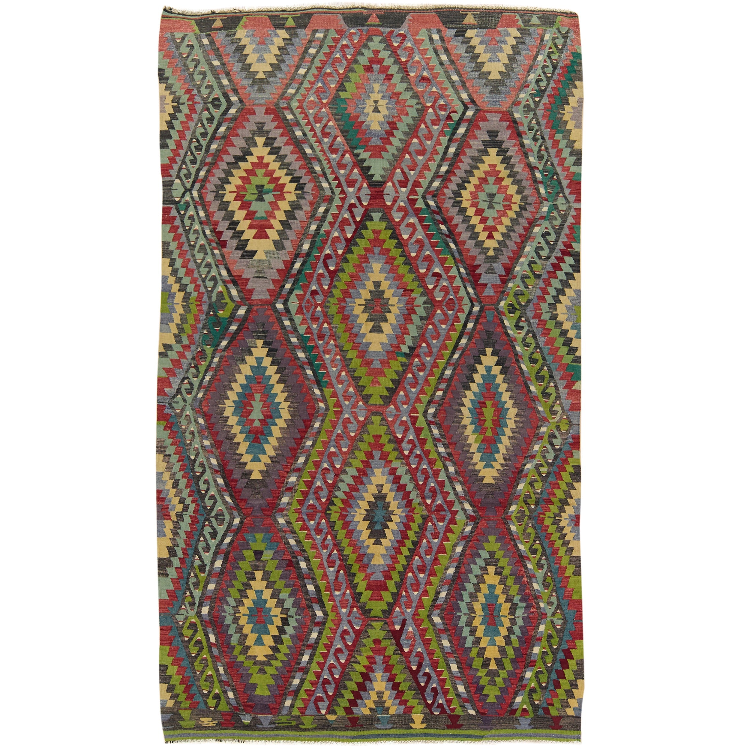 Dulce: Vintage Turkish Rug - Geometric artistry for your space. | Kuden Rugs