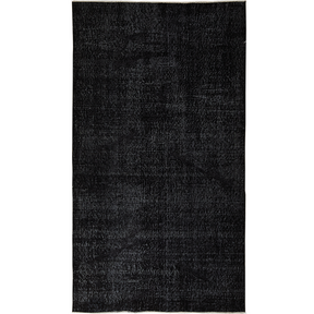 Eilise | Elegant Black Wool and Cotton Rug | Kuden Rugs