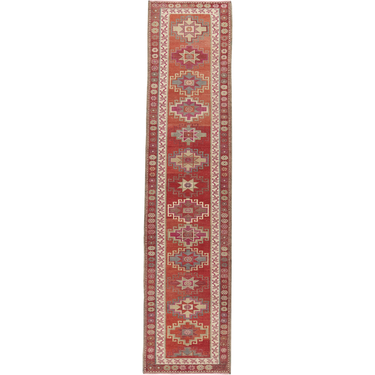 Elaina | Vibrant Red Oriental Runner Rug | Kuden Rugs