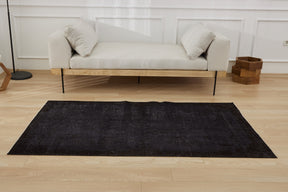 Elva | Hand-Knotted Area Rug in Sophisticated Black | Kuden Rugs