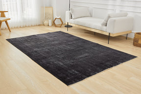 Black Overdyed Sophistication - Emani's Carpet Expertise | Kuden Rugs