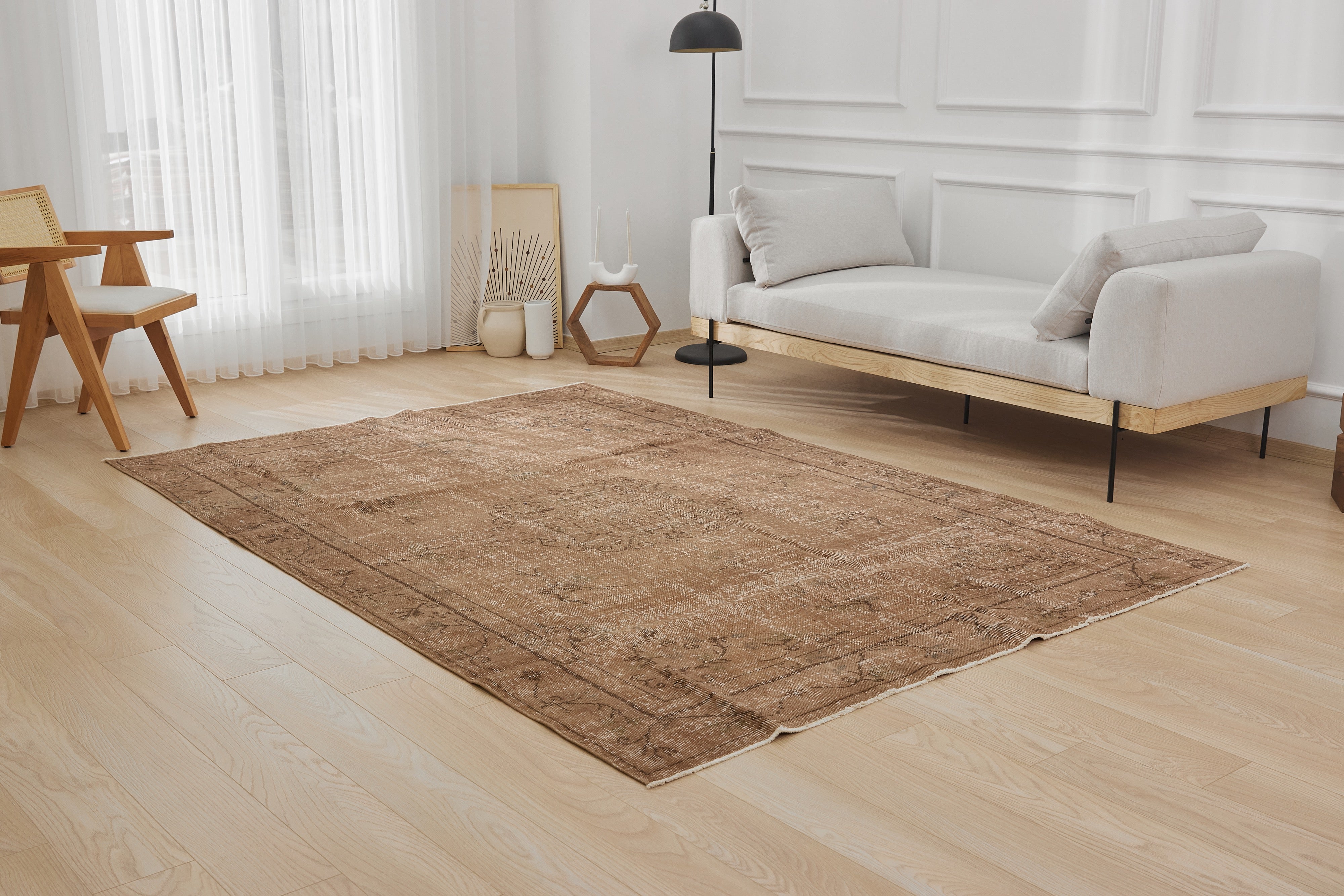 Brown Elegance of Overdyed Tradition with Emerie | Kuden Rugs