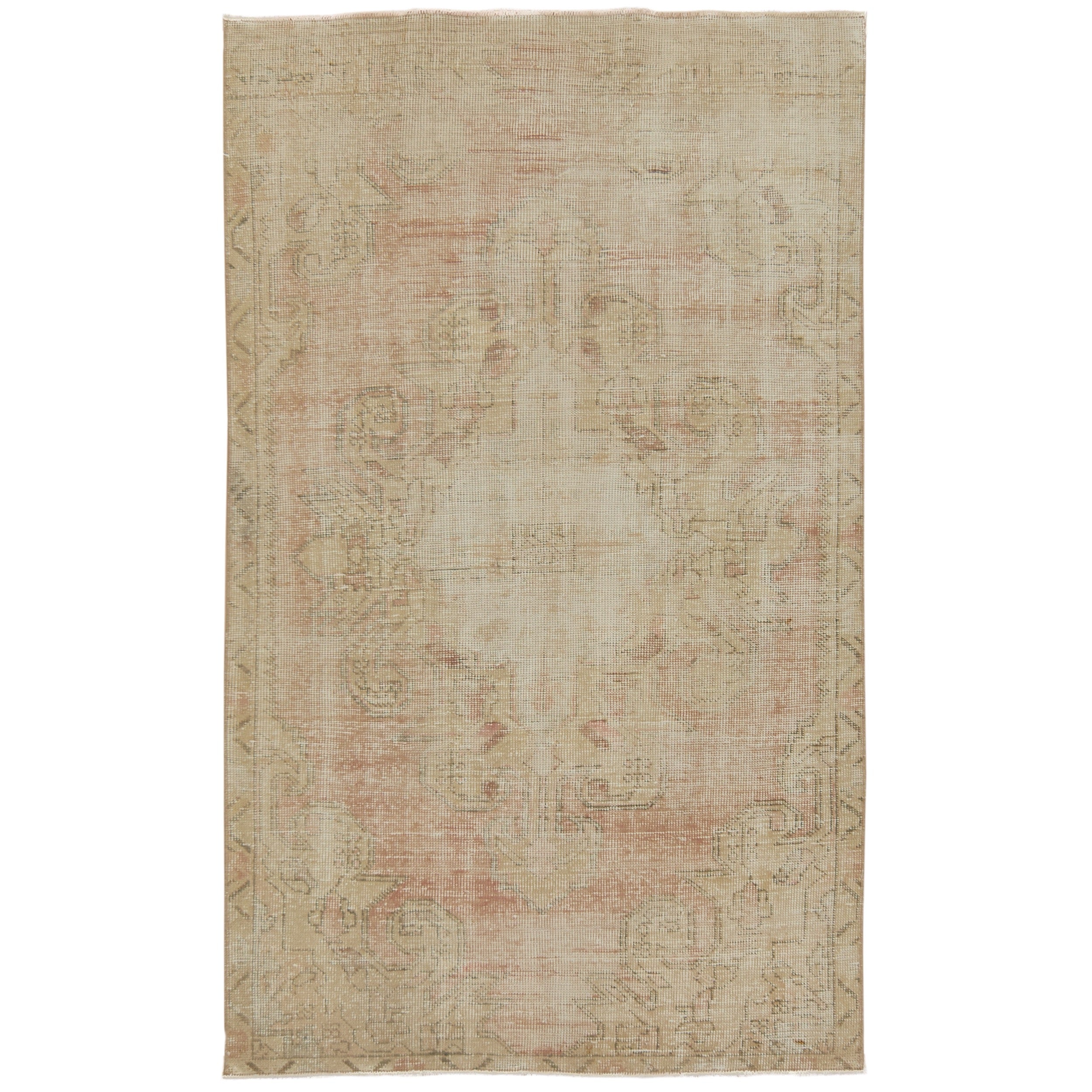 4' x 7' Vintage Turkish Area Rug, Pink - Emory | Kuden Rugs