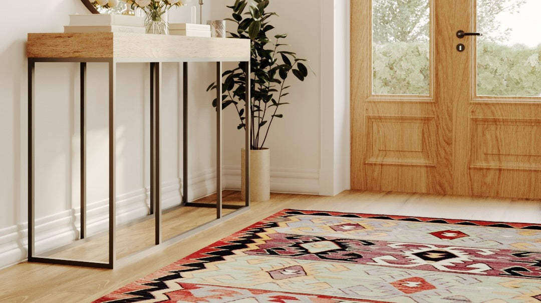 Artistic Vintage Rug with Bold, Unique Designs - Kuden Rugs