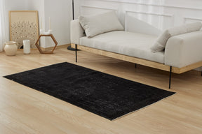 Eriella | Hand-Knotted Area Rug in Sophisticated Black | Kuden Rugs