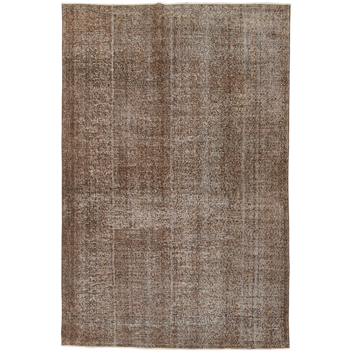 Faethe | Earthy Brown Overdyed Wool Rug | Kuden Rugs