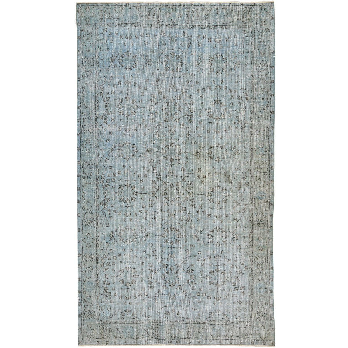 Farria | Serene Blue Overdyed Wool Rug | Kuden Rugs