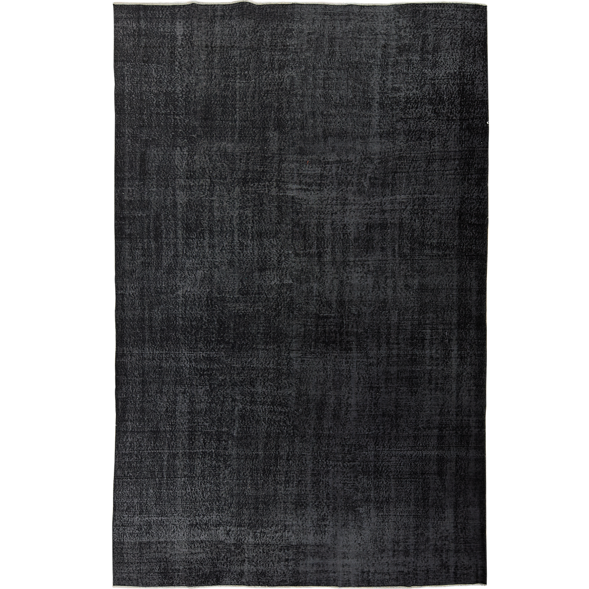 Fawne | Sleek Black Overdyed Wool Rug | Kuden Rugs