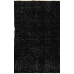 Gaeriel | Chic Black Overdyed Wool Rug | Kuden Rugs