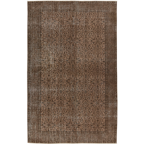 Garnetah | Warm Brown Overdyed Wool Rug | Kuden Rugs