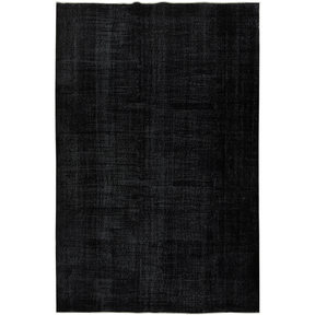 Generosa | Sleek Black Overdyed Wool Rug | Kuden Rugs
