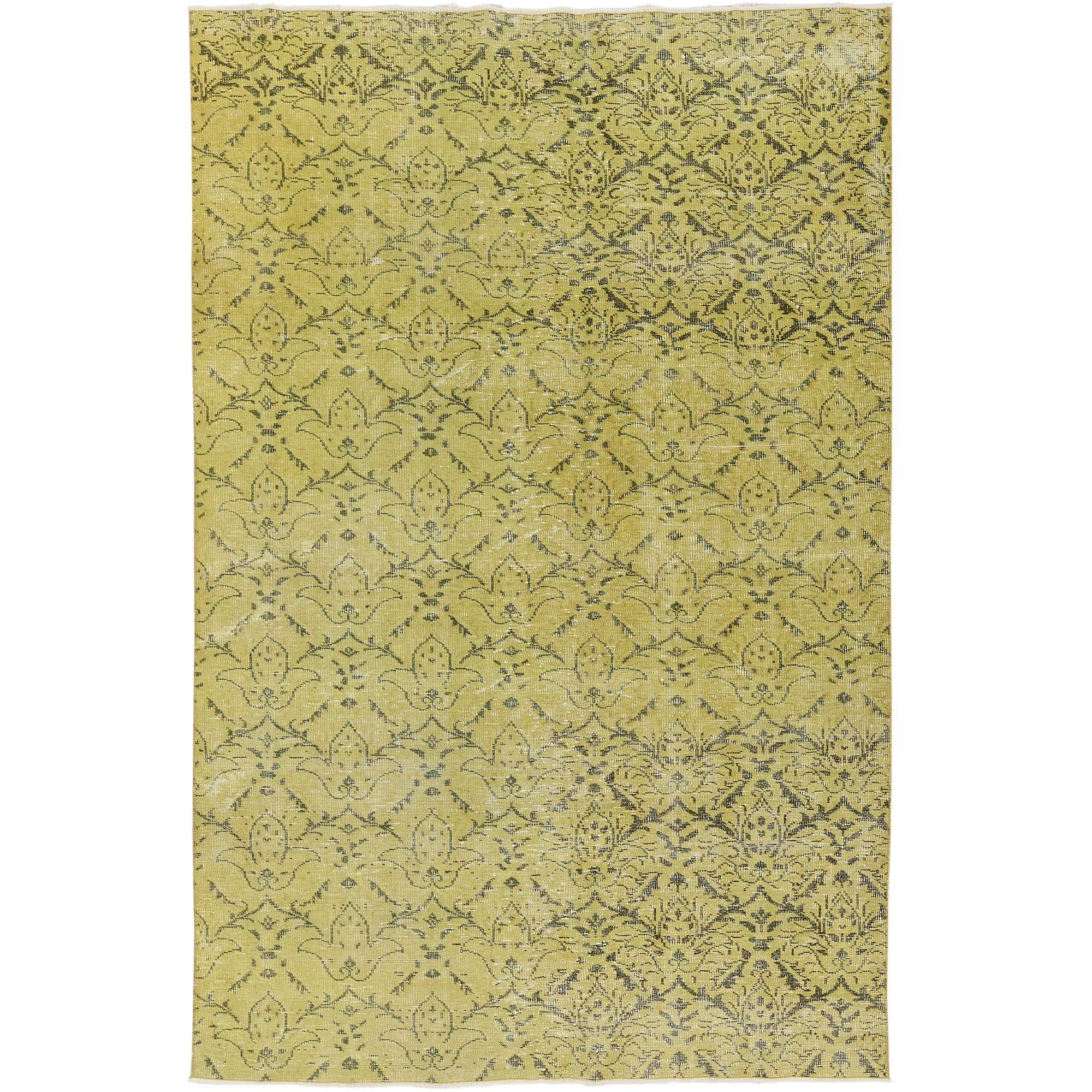 Gianina | Luminous Yellow Overdyed Wool Rug | Kuden Rugs