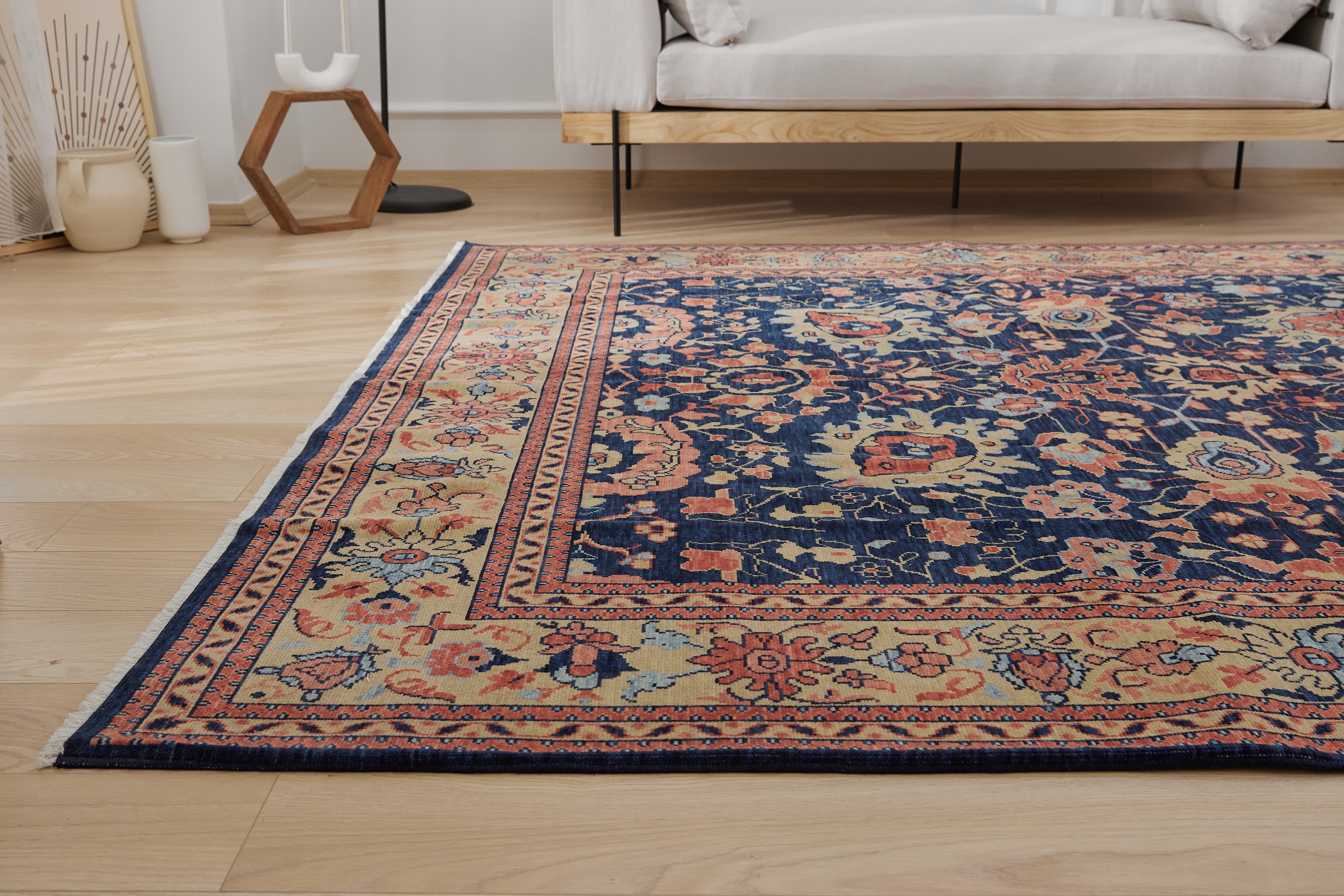 Modern Vintage Elegance - Guinevere's Luxurious Carpet Craft
