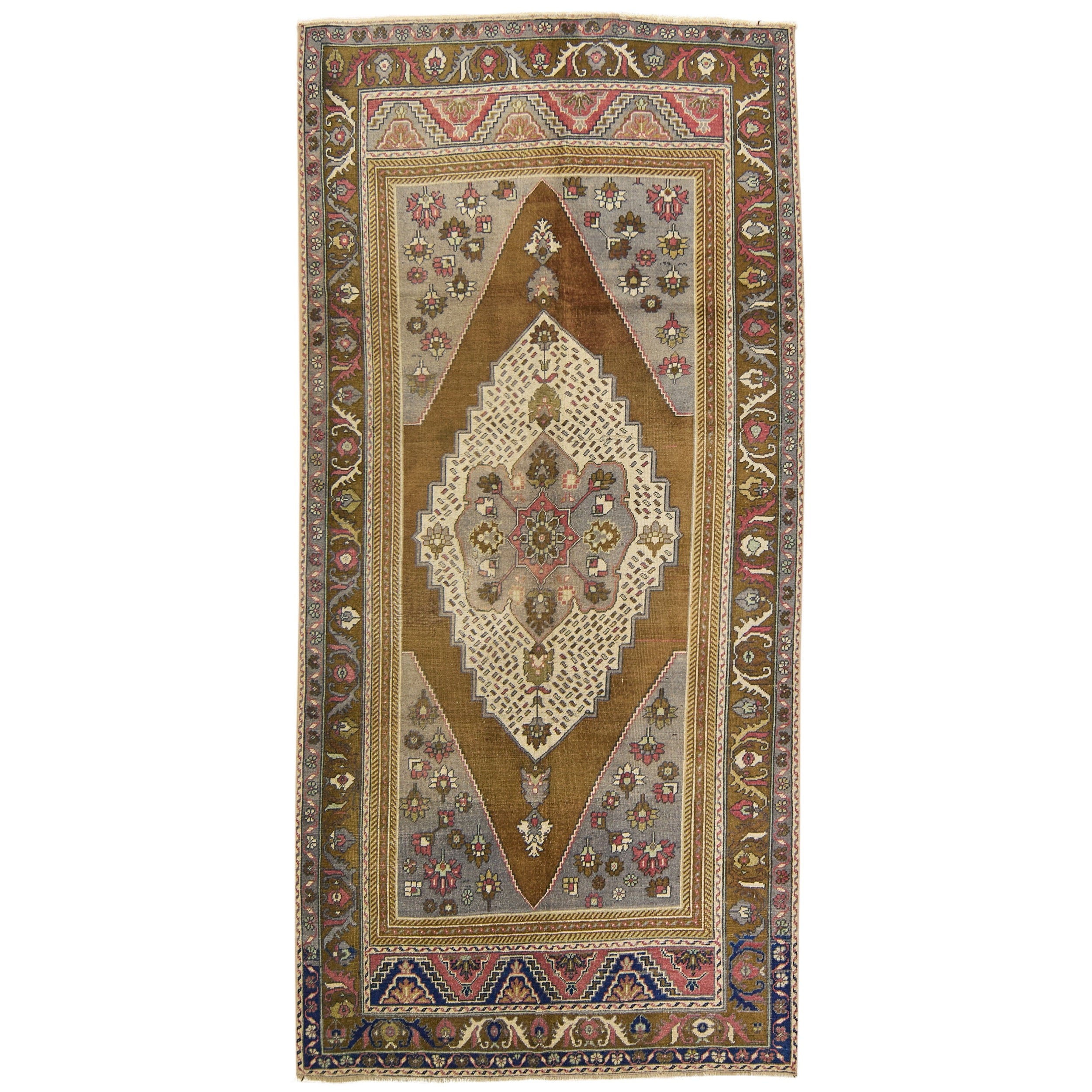 5' x 10' Vintage Turkish Area Rug, Brown - Halcyon | Kuden Rugs