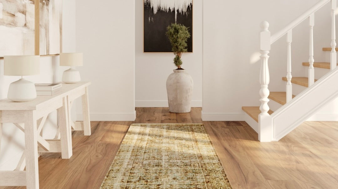 Rustic Handcrafted Rug with Cozy, Natural Tones - Kuden Rugs