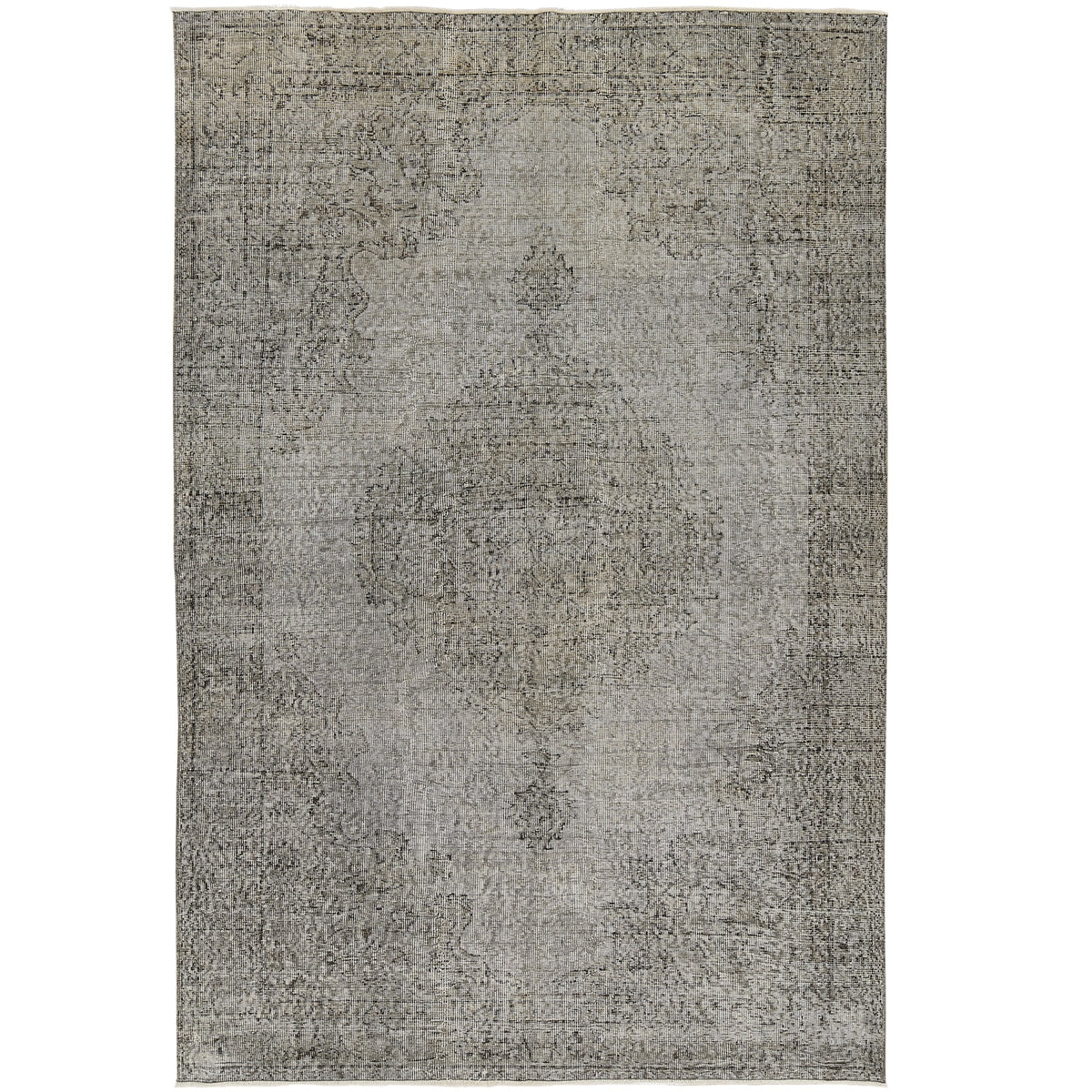Haloona | Elegant Gray Medallion Carpet | Kuden Rugs