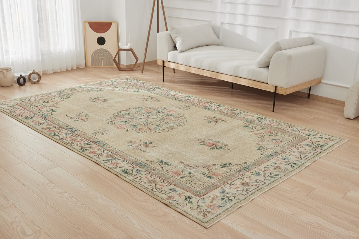 Idun | Beige Elegance | Authentic Antique washed Carpet | Kuden Rugs