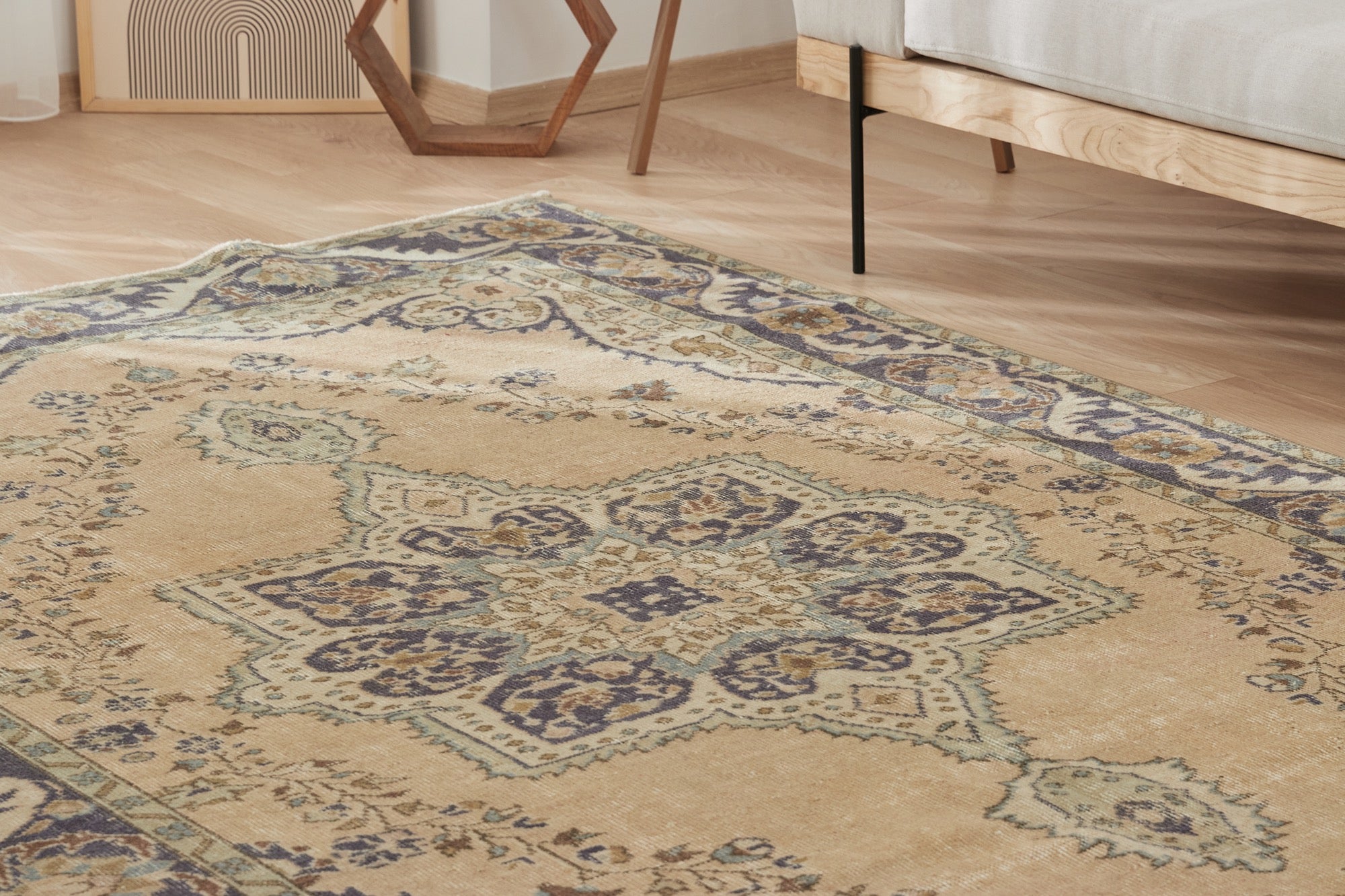 Imogen | Hand-Knotted Vintage Area Carpet | Kuden Rugs
