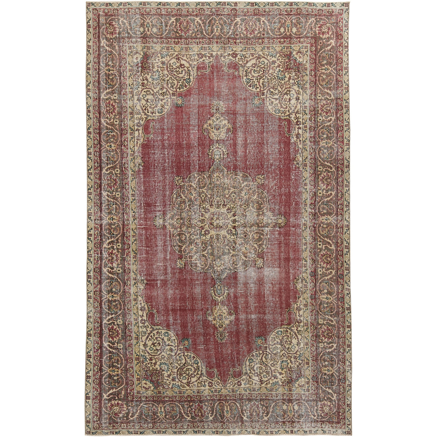 Inesila | Medallion Vintage | Hand-Knotted Turkish Area Rug | Kuden Rugs