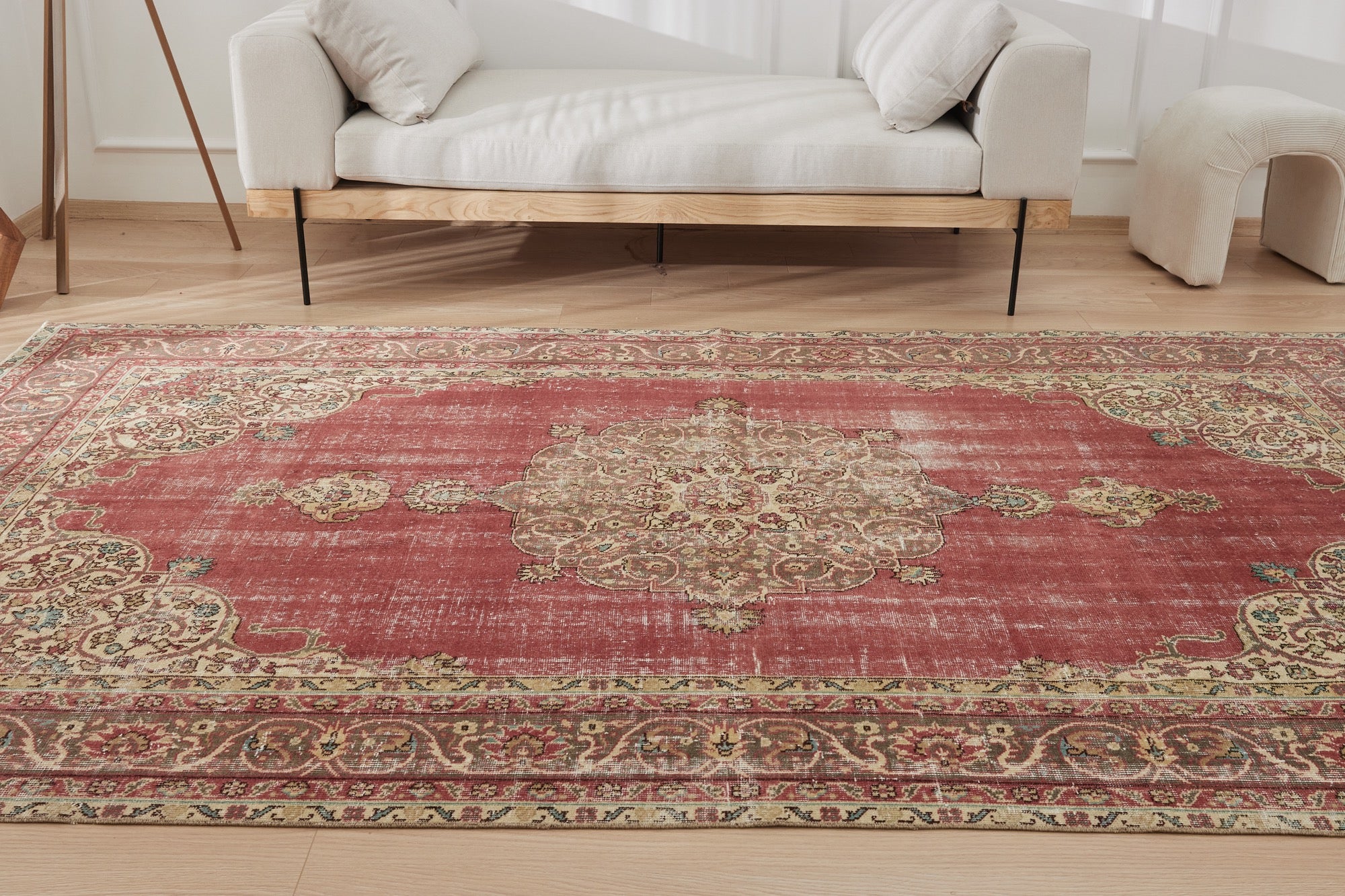 Inesila | 1970's Wool Charm | Antique washed Turkish Artistry | Kuden Rugs
