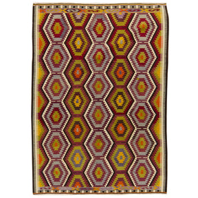 Ingrid: Vintage Turkish Rug - Geometric elegance for your home. | Kuden Rugs