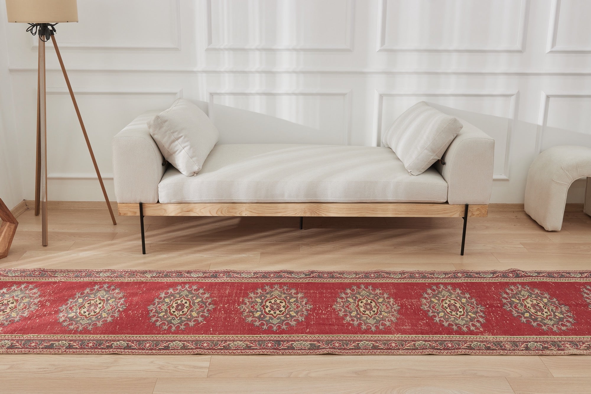 Ivorine | 1970's Artisanal Weave | Turkish Wool Runner | Kuden Rugs