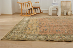 7x10 Vintage Wool and Cotton Rug