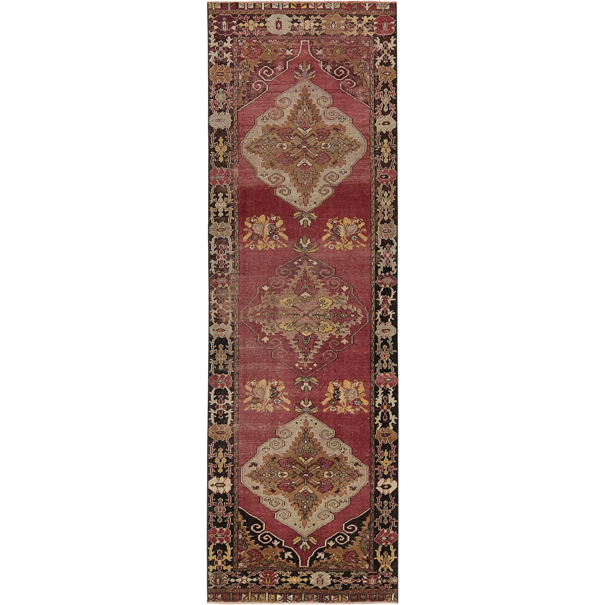 Lacy | Medallion Vintage | Hand-Knotted Turkish Runner | Kuden Rugs