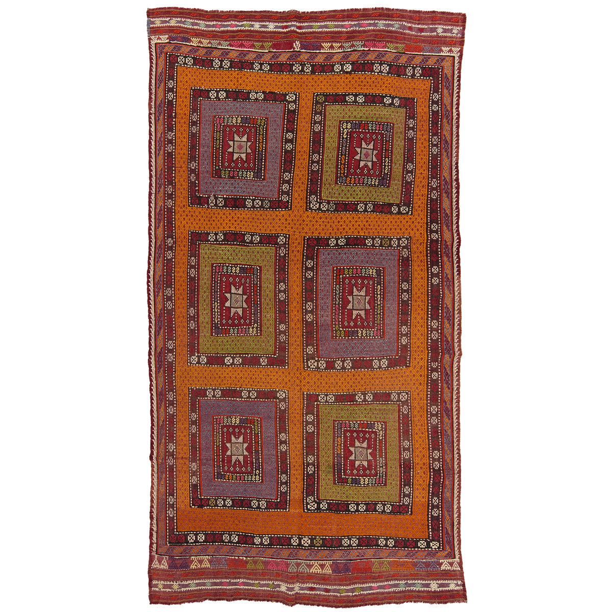 Jade: Vintage Turkish Rug - Geometric elegance for your home. | Kuden Rugs