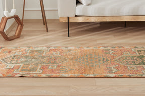 Jadeah | Medium Pile Luxury | Vintage Turkish Runner | Kuden Rugs