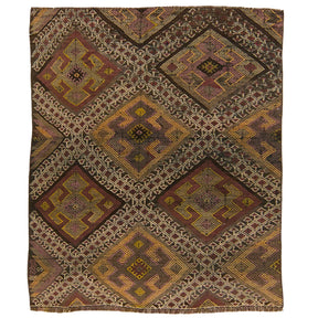 Jaden: Vintage Turkish Rug - Geometric elegance for your home. | Kuden Rugs