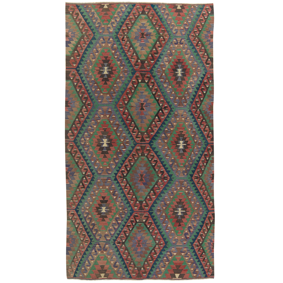 Jenna: Vintage Turkish Rug - Geometric elegance for your home. | Kuden Rugs