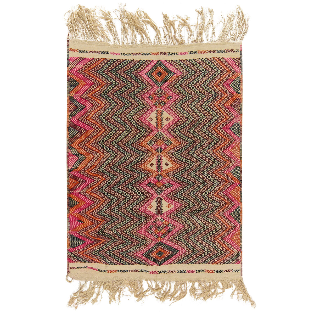 Jimena: Vintage Turkish Rug - Geometric beauty for your space. | Kuden Rugs