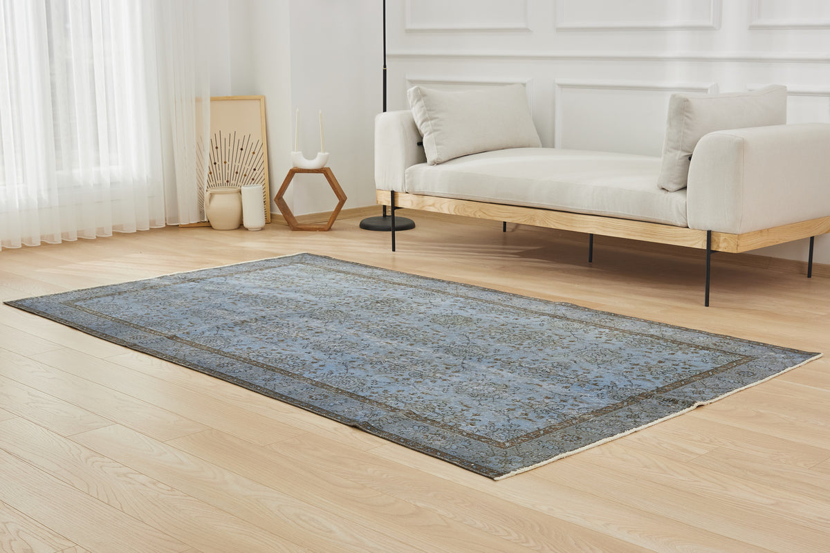 Overdyed Blue Elegance - Kairi's Professional Carpet Craft