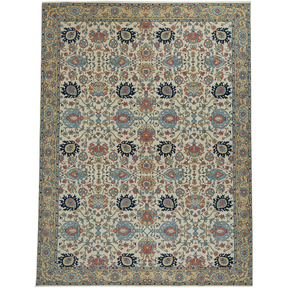 Kamari | Elegant Beige Floral Rug | Kuden Rugs