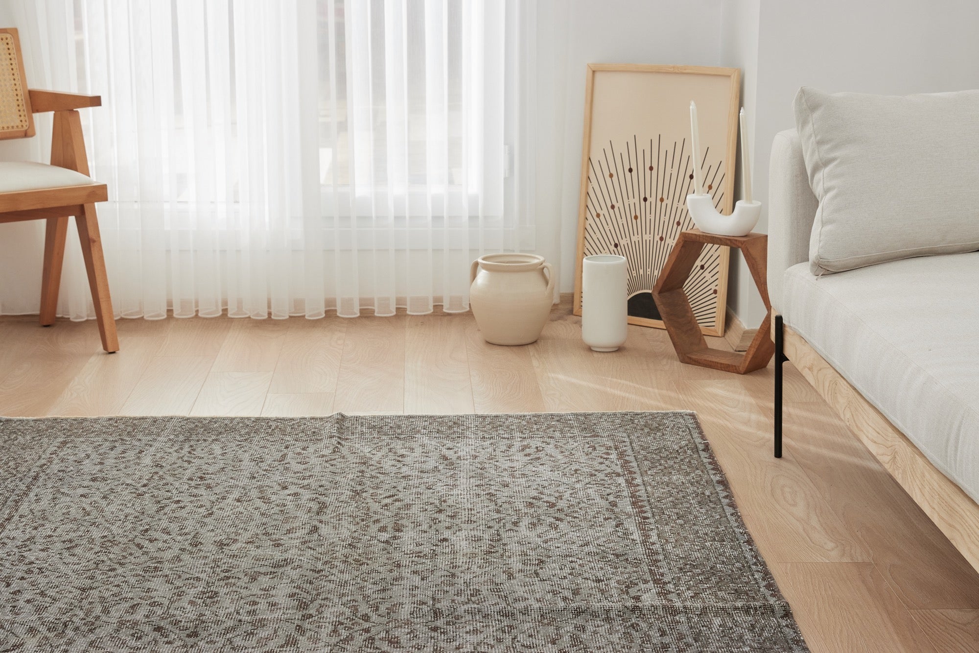 Kimimela | Overdyed Wool and Cotton Vintage Charm | Kuden Rugs