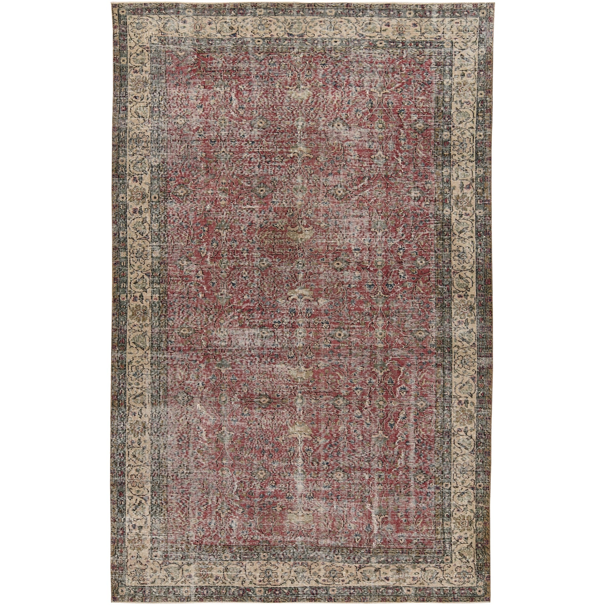 Layla | Allover Vintage | Hand-Knotted Turkish Area Rug | Kuden Rugs