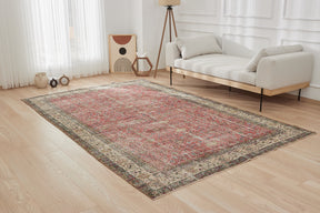Layla | Red Elegance | Authentic Antique washed Carpet | Kuden Rugs