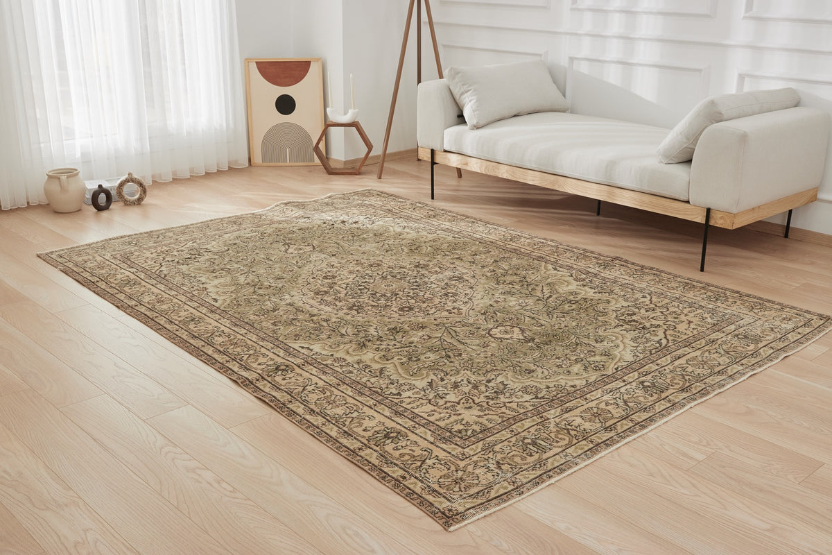 Lesly | Brown Elegance | Authentic Antique washed Carpet | Kuden Rugs