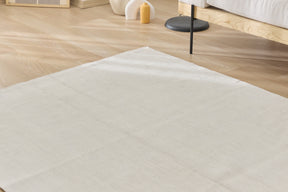 Liesel: An Enchanting Turkish Hemp Rug with a Crisp, Clean Palette | Kuden Rugs