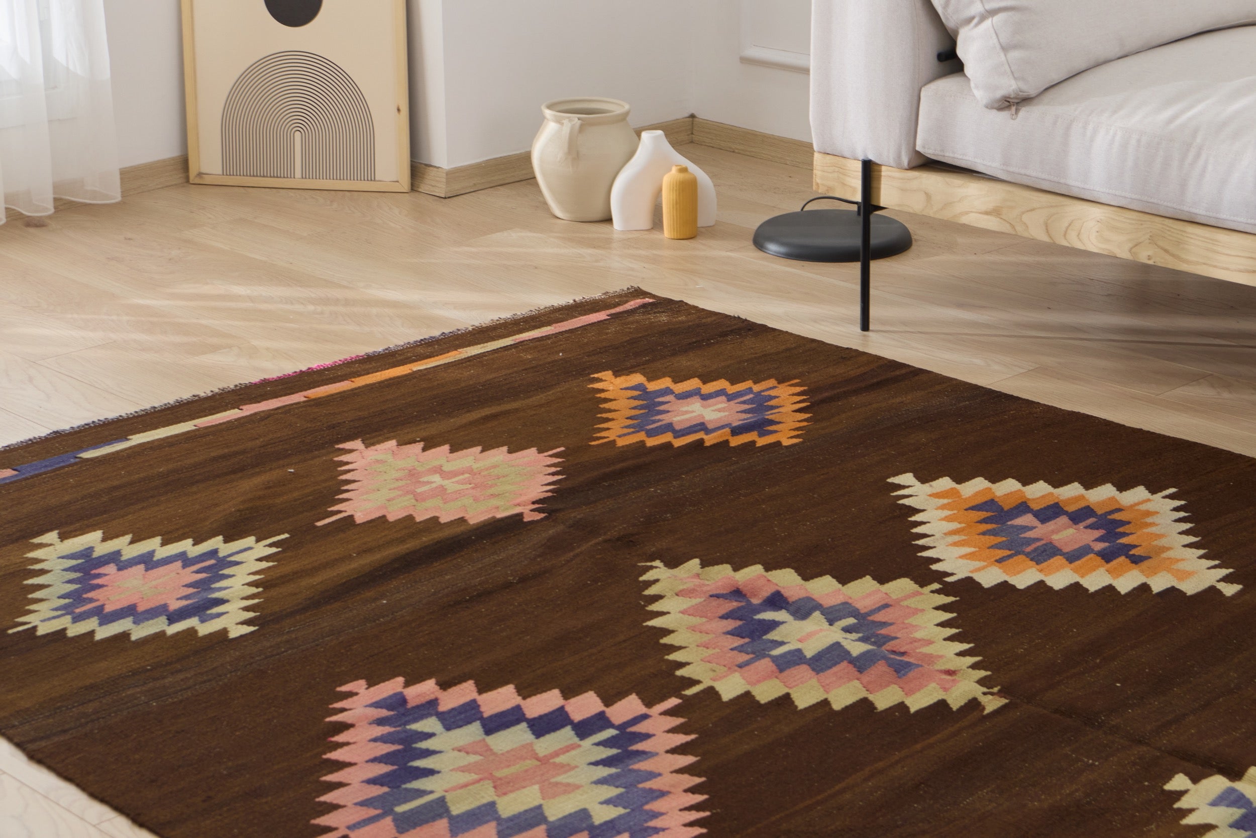 Luna: A Geometric Masterpiece from Turkey's Rug Weaving Heritage | Kuden Rugs