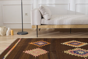 Step into Elegance with Luna, a Vintage Turkish Goathair Kilim | Kuden Rugs