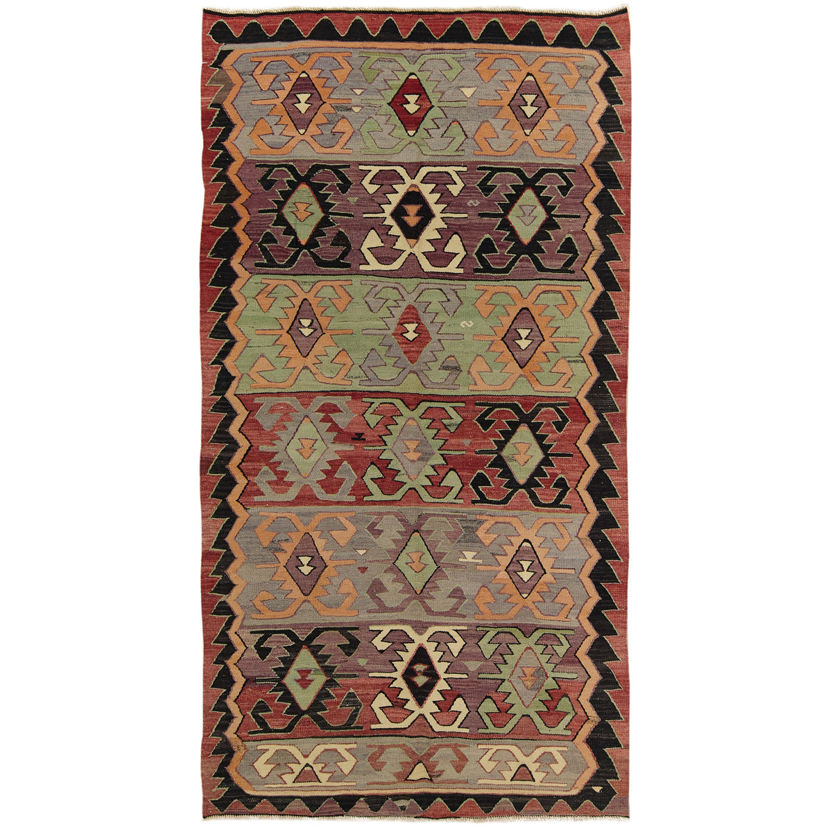 Luz: Vintage Turkish Rug - Geometric elegance for your home. | Kuden Rugs