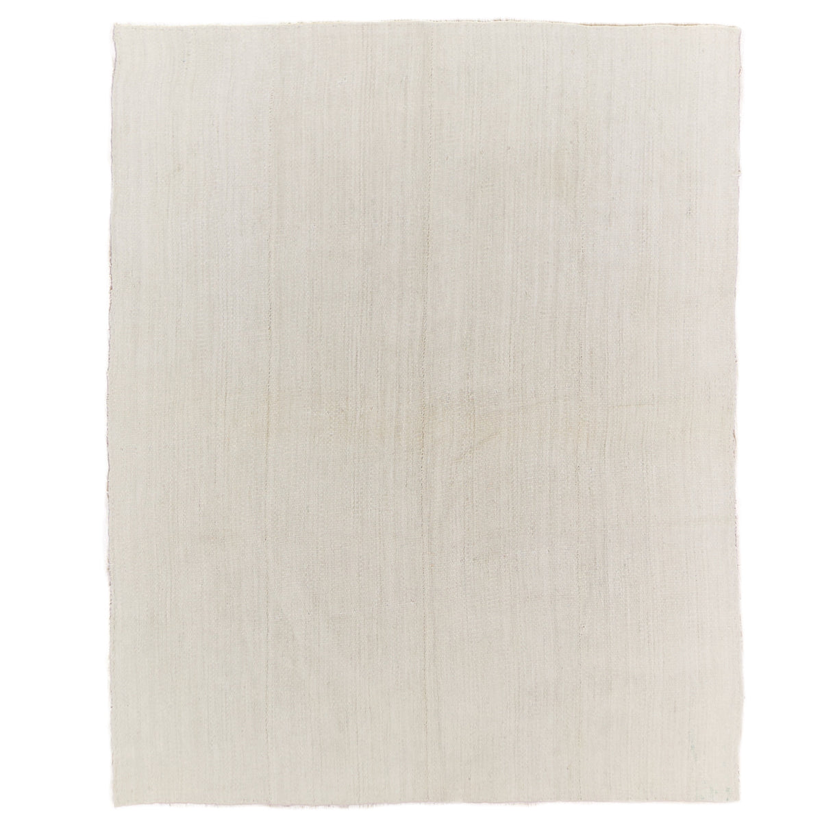 Madelia: A Pristine White Vintage Turkish Hemp Kilim Rug | Kuden Rugs