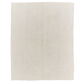 Madelia: A Pristine White Vintage Turkish Hemp Kilim Rug | Kuden Rugs