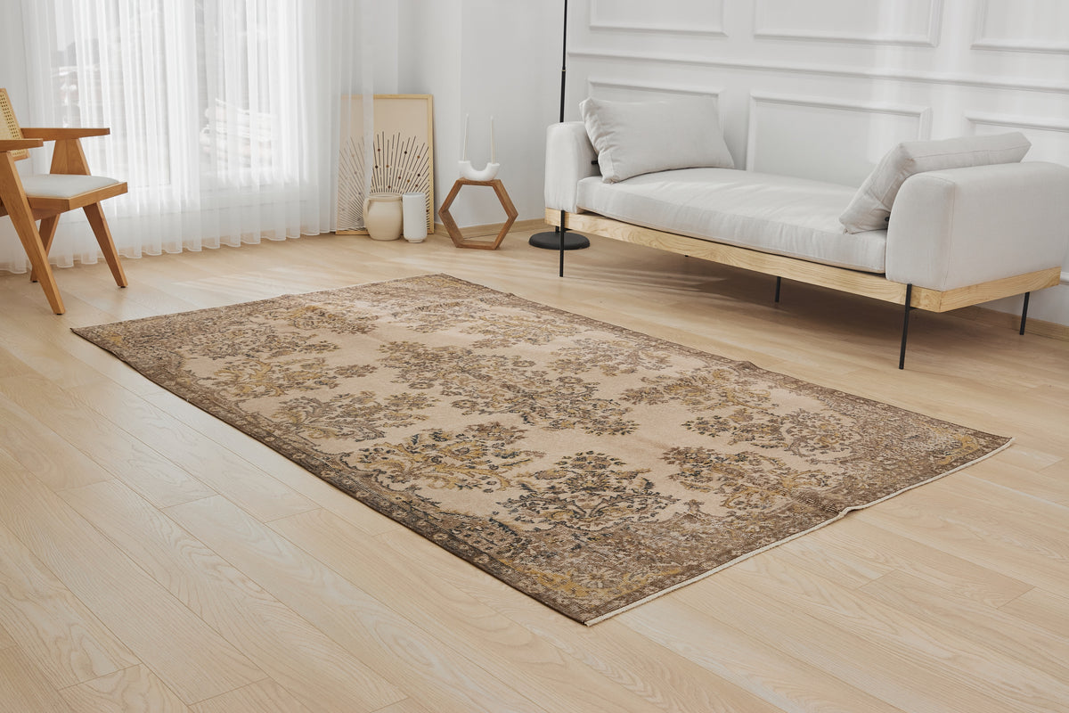 Brown Overdyed Elegance - Malaya's Professional Carpet Artistry | Kuden Rugs