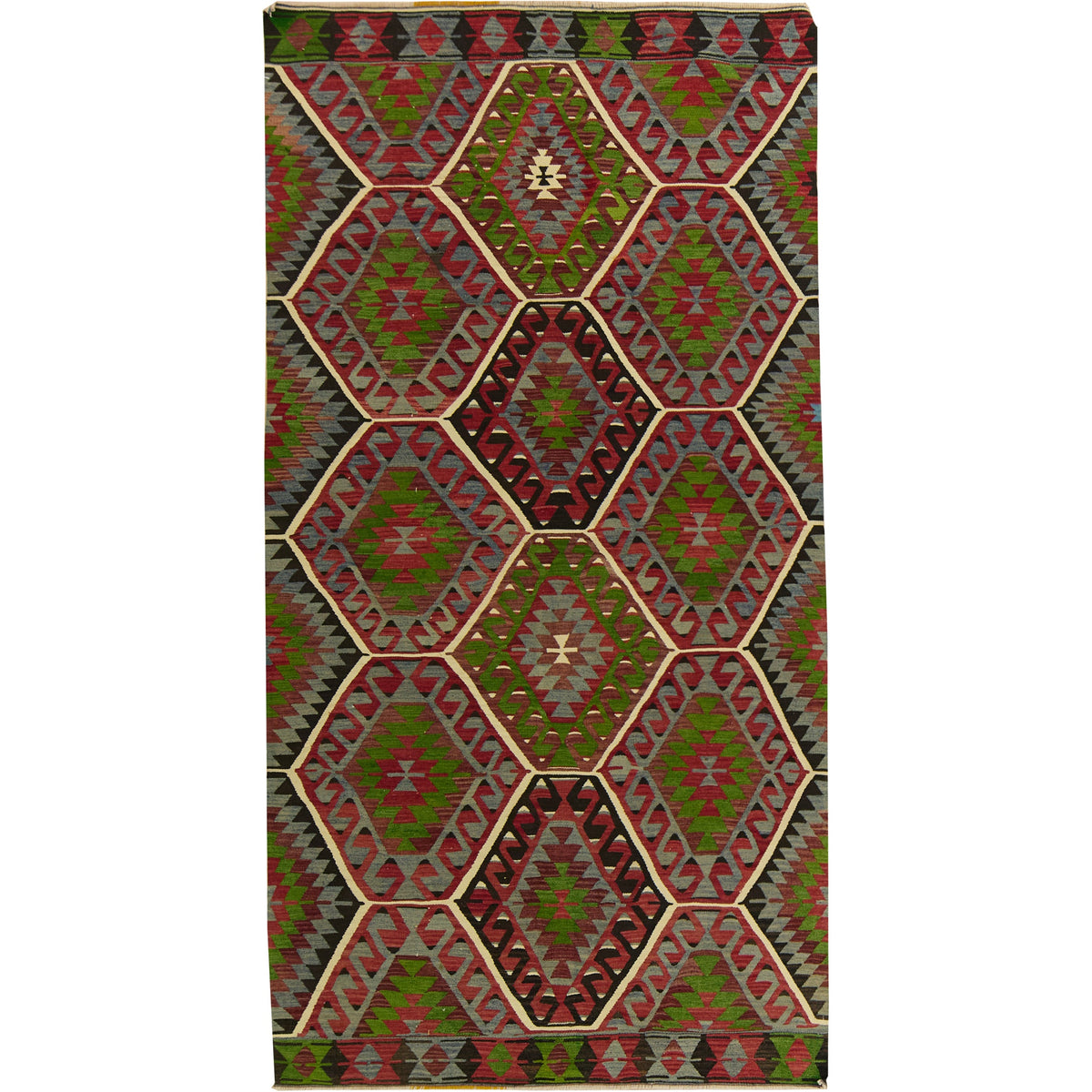 Maryjane: Vintage Turkish Rug - Geometric artistry for your home. | Kuden Rugs