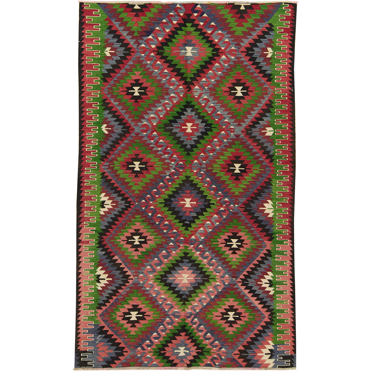 Mckayla: Vintage Turkish Rug - Geometric elegance woven into every strand. | Kuden Rugs